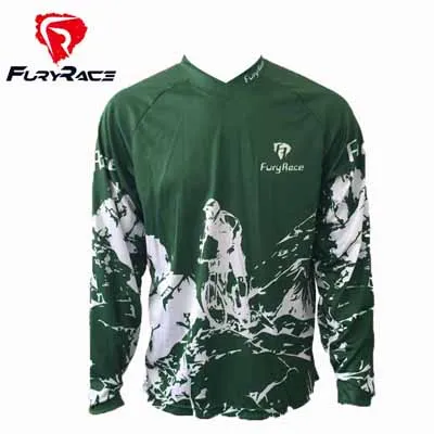 Фурия Race Для мужчин MTB DOWNHILL jersey100% полиэстер Мотокросс футболка мотоциклетные Велоспорт Велосипедный Спорт Майки велосипед Roupa Костюмы - Цвет: FRJ0032