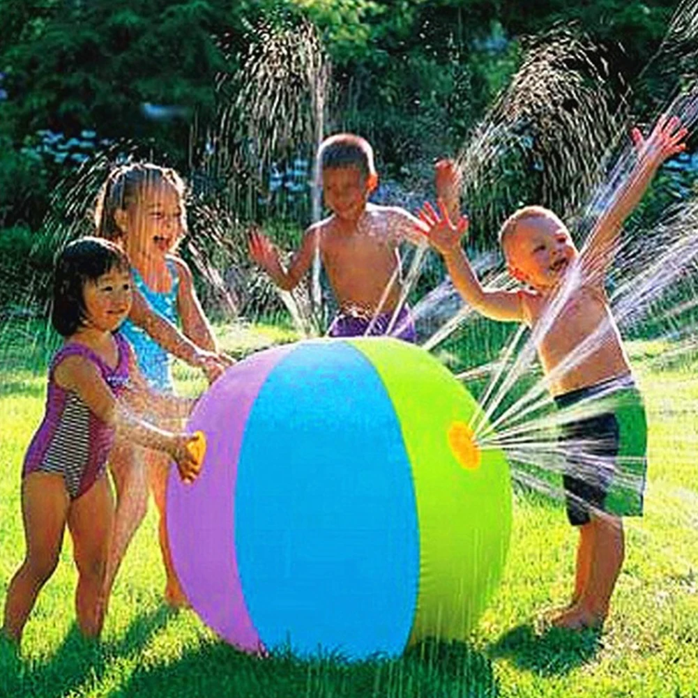 

Kids Inflatable Spray Water Ball Children's Summer Outdoor Swimming Beach Pool Play The Lawn Balls Playing Smash It Toys~
