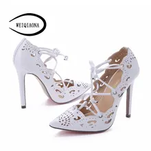 Women Pumps Brand Sexy High Heels Wedding Party Woman Shoes Gold and White Heels Zapatos Mujer