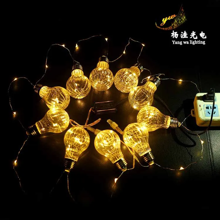 

Amazon explosion lamp string led holiday lamp series plug small bulb, bedroom Christmas Wedding decorating lantern