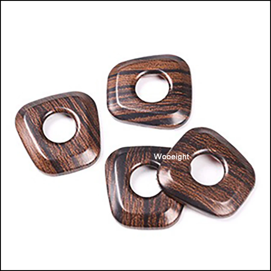 Wooeight 4Pcs Wooden Texture Car Interior stying Door Lock Knob Cover Trim Pin Ring Cover Fit BMW X1 F48 2016 2017 2018 2019 (3)