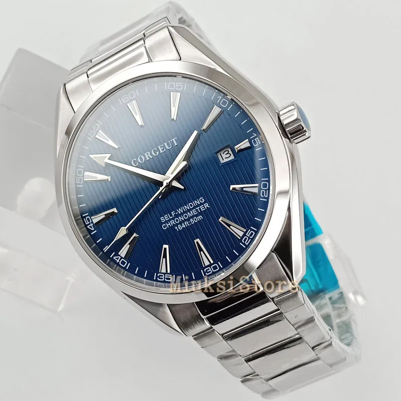 

41mm blue Miyota Automatic Relogio Masculino Watches Luxury Top Brand Mens Fashion Casual Dress Watch Military Wrist watches