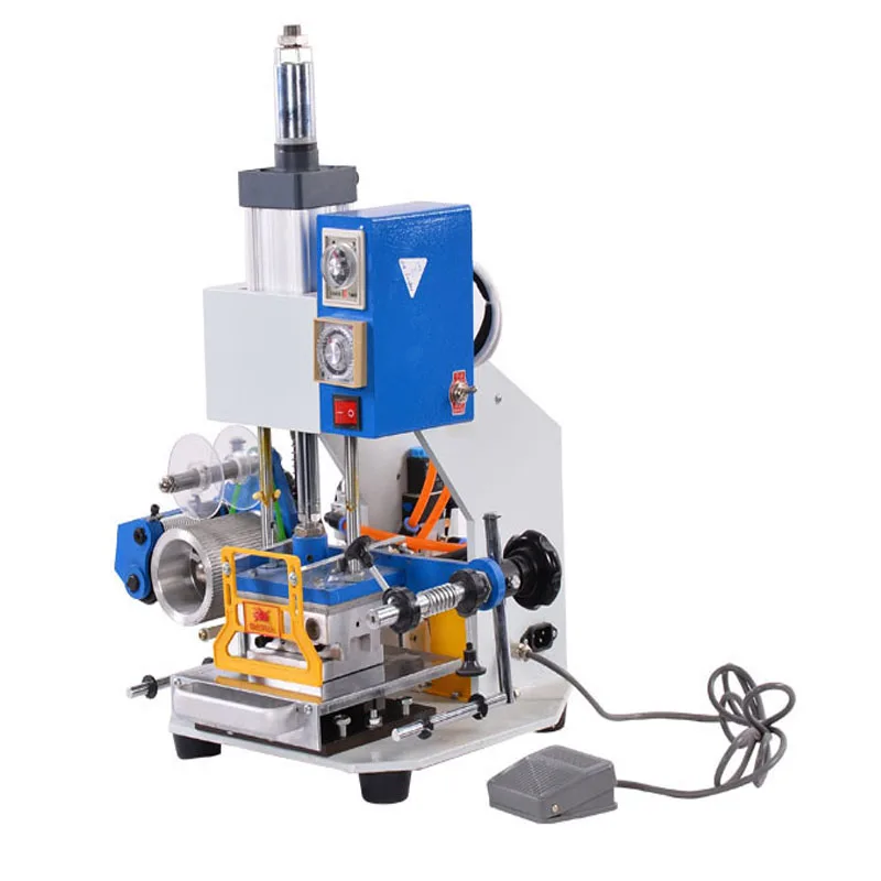 

110V/220V Pneumatic Hot Stamping Machine Leather PVC Album Cover Branding LOGO Trademark Heat Pressing Machine