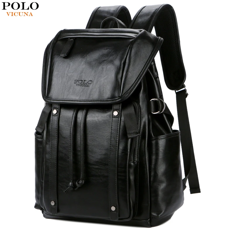 

VICUNA POLO Famous Brand Men's Backpack With Drawstring Open Storage Travel Bag School Bags For Teenage Male Organizer Bag Pack