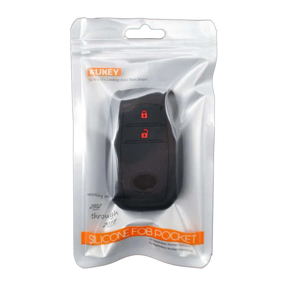 AX 2 кнопки Силиконовый Футляр для дистанционного ключа Shell Обложка для Toyota Hilux Innova Rav4 Fortuner держатель кожи