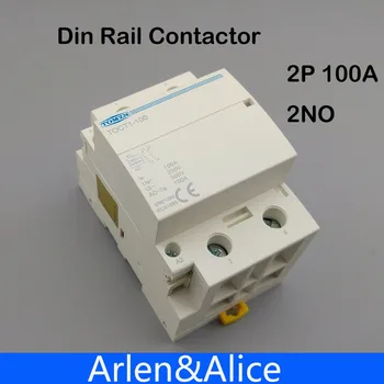 

TOCT1 2P 100A 2NO 230V 50/60HZ Din rail Household ac Modular contactor