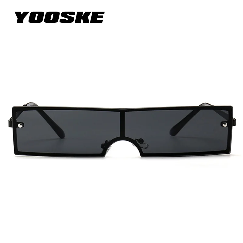 YOOSKE 90S прямоугольные Солнцезащитные очки женские брендовые дизайнерские