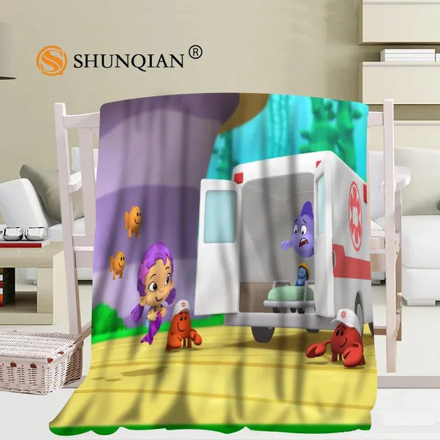 New Arrive Custom Bubble Guppies Blankets Travel Sofa Falafel Blankets Soft Fluffy Warm 56x80inch 50x60inch 40x50inch Best Gift Blanket Travel Fleece Blanketfleece Blanket Soft Aliexpress