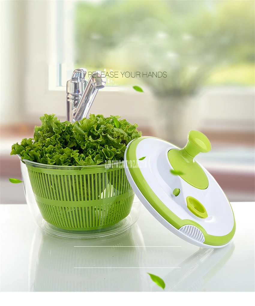 Домашний салат осушитель для мытья овощей корзина для слива фруктов в воду оригинальные кухонные принадлежности сушилка HK-295 абс пластик материал