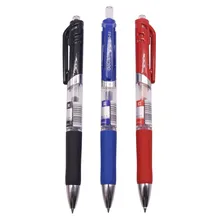 Канцелярские товары для студентов,, 3 шт., красный, синий, черный, высокое качество, нажмите кнопку 0,5 мм, шариковая ручка, деловой подарок, ручка для подписи
