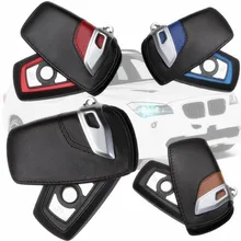 CITYCARAUTO CAR REMOTE KEY COVER HOLDER CAR KEY WALLET REAL LEATHER FIT FOR F10 F20 F30