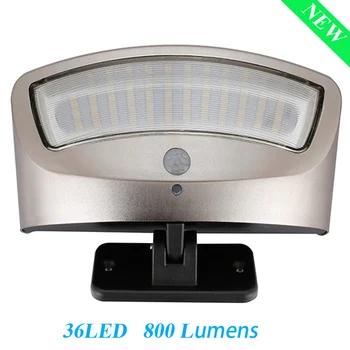 

White Solar Power Outdoor Garden Light Solar Light 800LM Waterproof 36 LEDs 2835 SMDPIR Motion Sensor Pathway Wall Lamp 3.7V