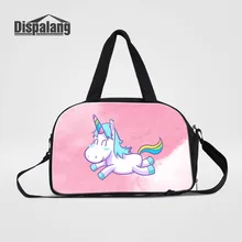 Дизайнерская сумка через плечо с мультяшным единорогом для девочек-подростков, сумка для путешествий с изображением кота, фламинго, сумки-мессенджеры на выходные