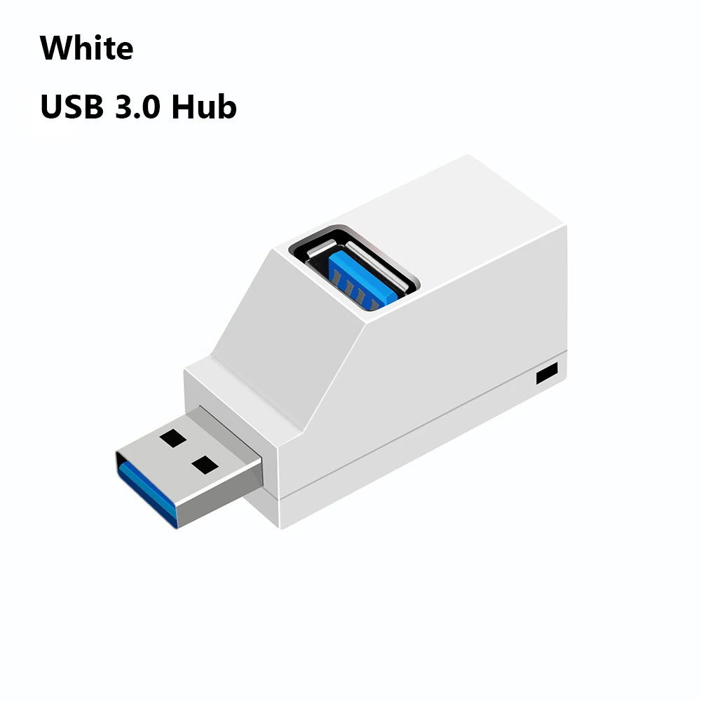 Мини 3 порта USB 3,0 сплиттер концентратор высокоскоростной передачи данных сплиттер коробка адаптер для ПК ноутбук MacBook Pro Аксессуары - Цвет: USB 3.0 Hub white