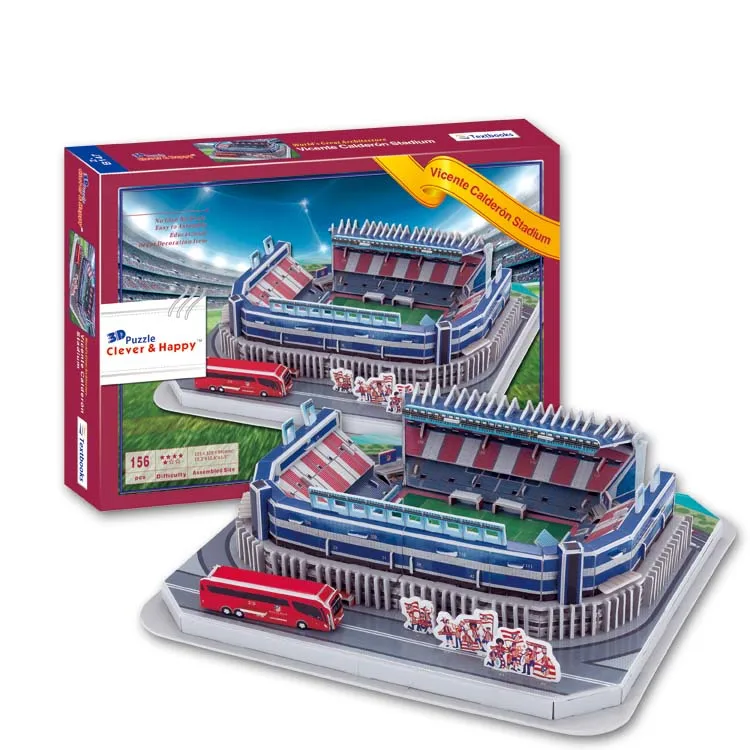 3D Puzzle DIY игрушка бумаги модель здания Китай Спорт Футбол Пекин работника стадион Соберите игры ручной работы подарок на день рождения