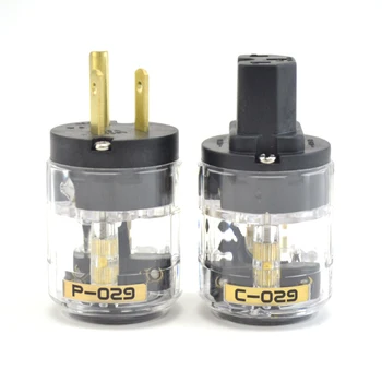 

Pair P-029/C-029 audio US standard version Supply Power Plug HIFI IEC Connector