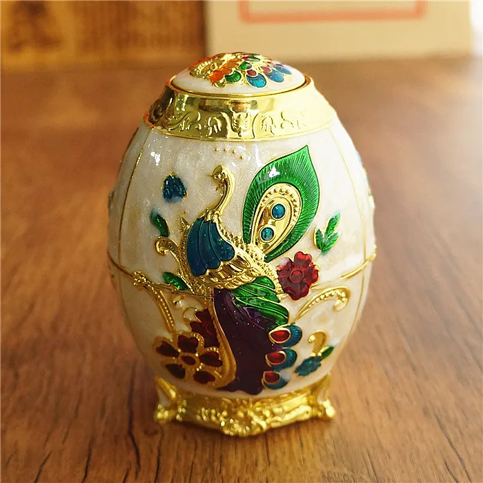 

Chinese Cloisonne Egg Toothpick Holder Box Decorative Ornaments Handmade filigree Enamel Colored Toothpicks Case Crafts Gift