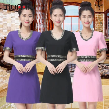 

2018 Lab Dress Hospital Doctor Nurse Uniform Women Short Sleeve Medical Uniform Attire Beauty Salon SPA Fashion Workwear Uniform