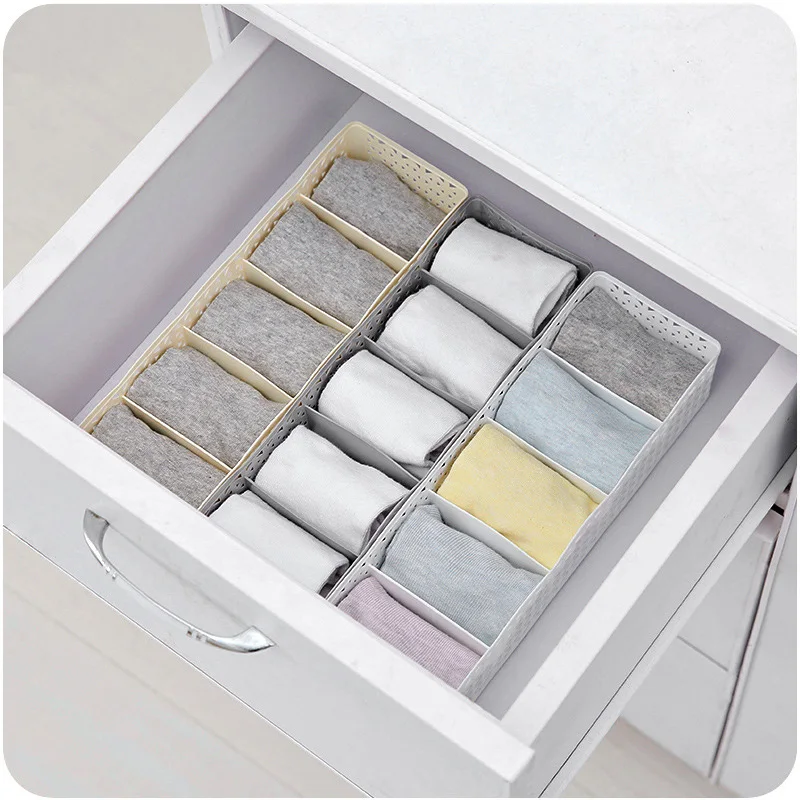 Home 5 Grids Wardrobe Storage Box Basket Organizer Women Men Socks Bra Underwear Storage Box Plastic Container Organizer Home 5 Grids Wardrobe Storage Box Basket Organizer Women Men Socks Bra Underwear Storage Box Plastic Container Organizer