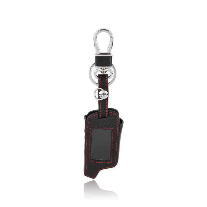 

New Genuine Leather Car Key Cover Fob Case For Tomahawk X5 Two Way Car Alarm System LCD Remote Control Keychain Shell
