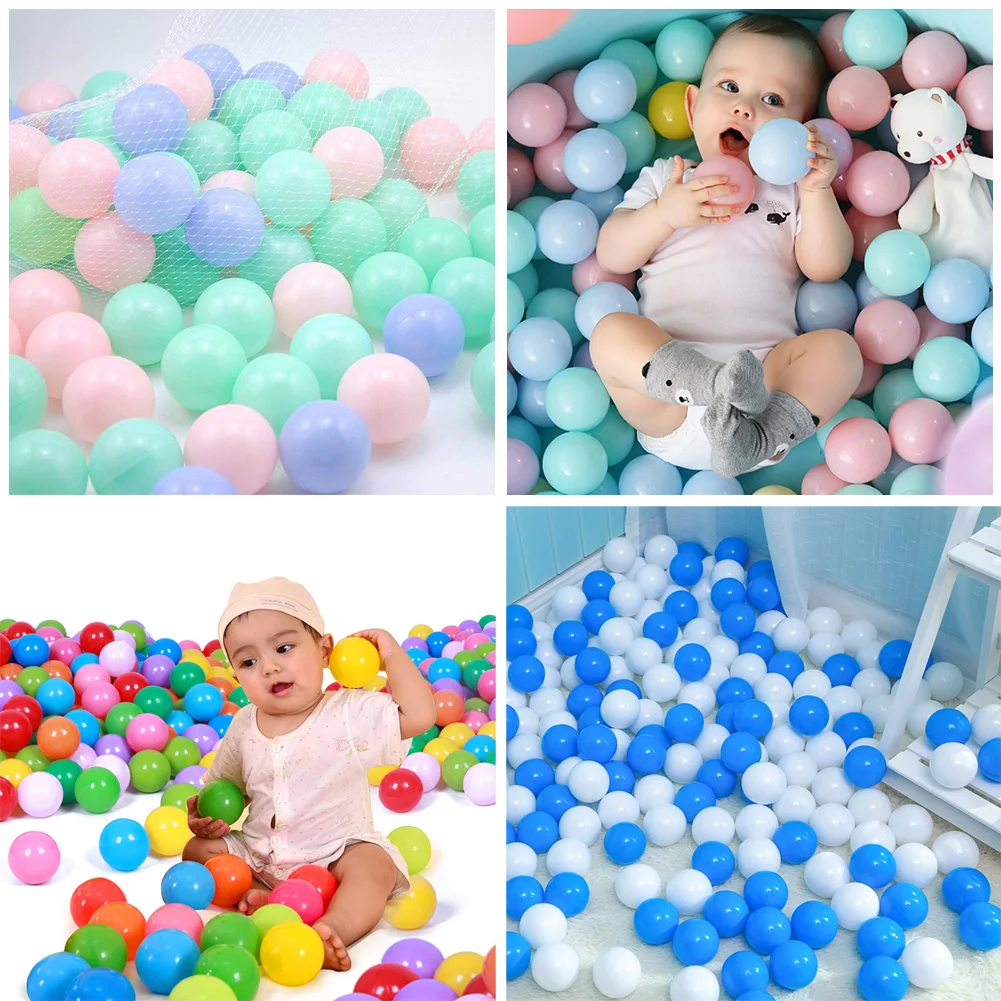 Colorful Soft Plastic Toy Ball For Kids Tent Mini Swimming Pool 25//50//100 Pieces