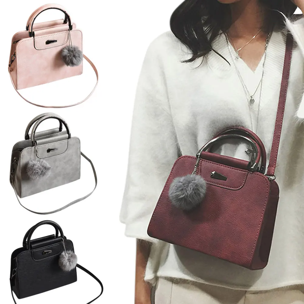 

Bags For Women 2019 Fashion Leather Shoulder Bag Venonat Hanging Decor Crossbody Messenger Handbag BS88