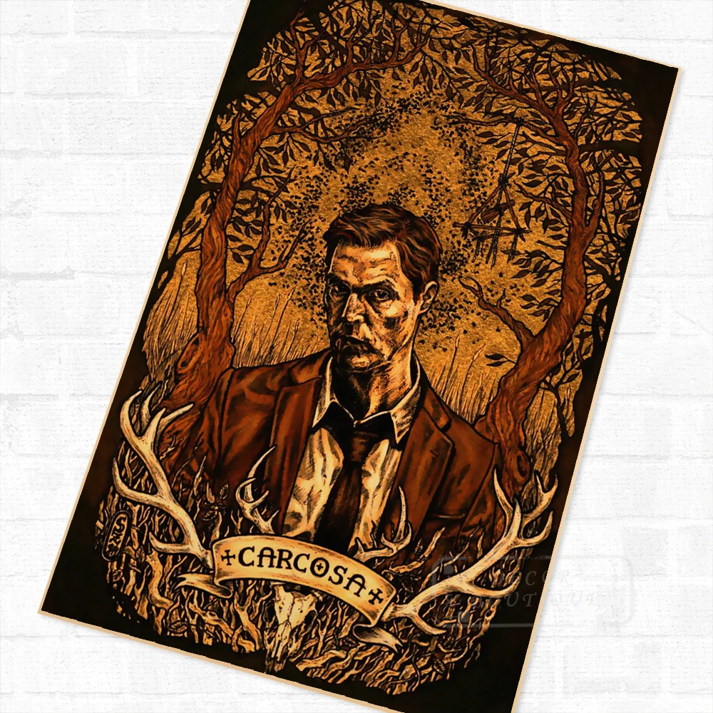 

The Carcosa True Detective TV Series Propaganda Poster Vintage Retro Canvas DIY Wall Stickers Home Posters Art Bar Decor