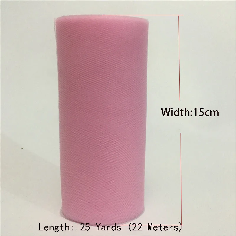 Net Fabric Tulle Roll 15cm 22m Wedding Party Decoration