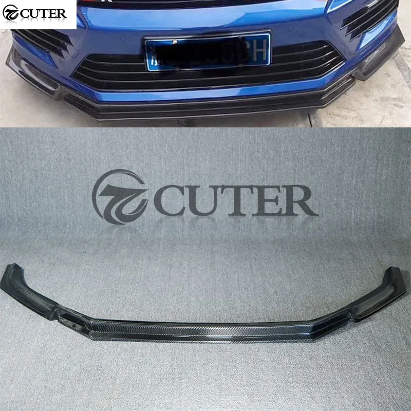 Углеродное волокно передний бампер спойлер для Scirocco R KT Стильный автомобильный