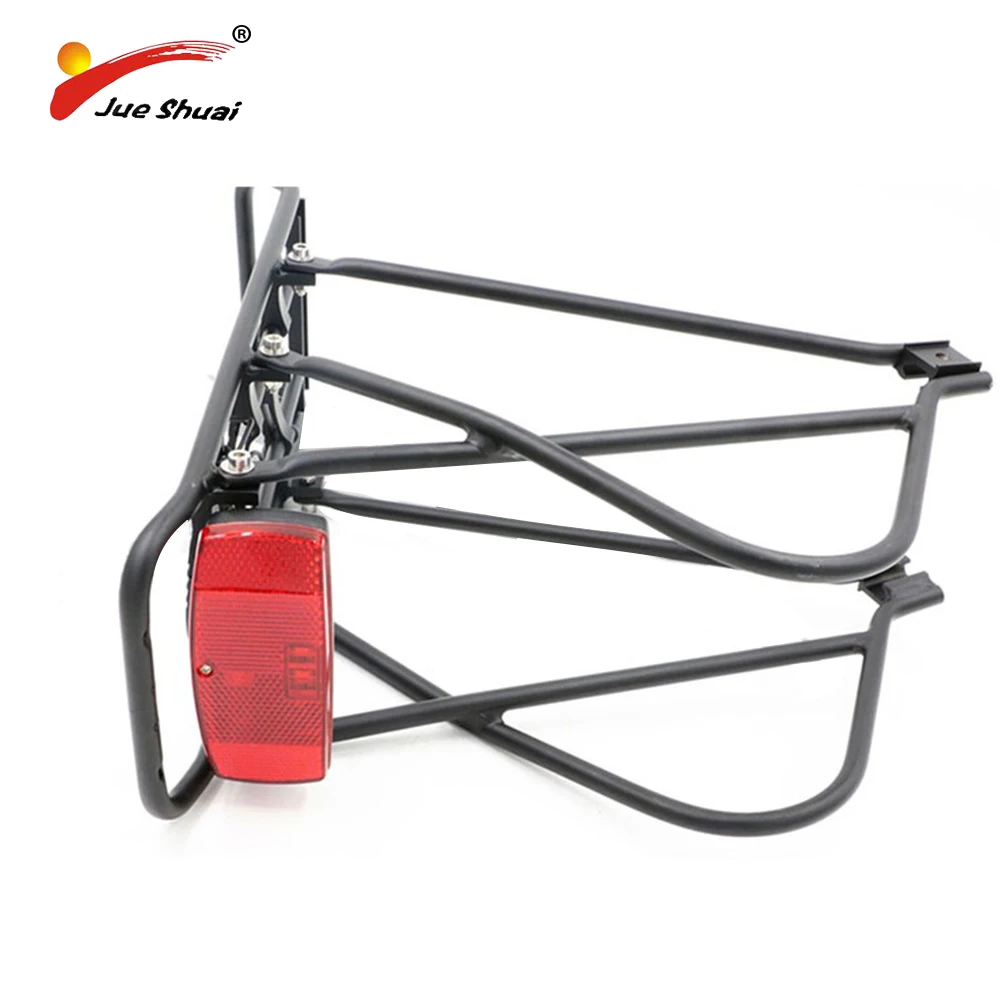 Sale Aluminium Alloy Electric Bicycle Luggage Carrier with Taillight 24inch 26inch Rear Rack Adjustable Mountain Road Bike Accessorie 2 Sale Aluminium Alloy Electric Bicycle Luggage Carrier with Taillight 24inch 26inch Rear Rack Adjustable Mountain Road Bike Accessorie 2