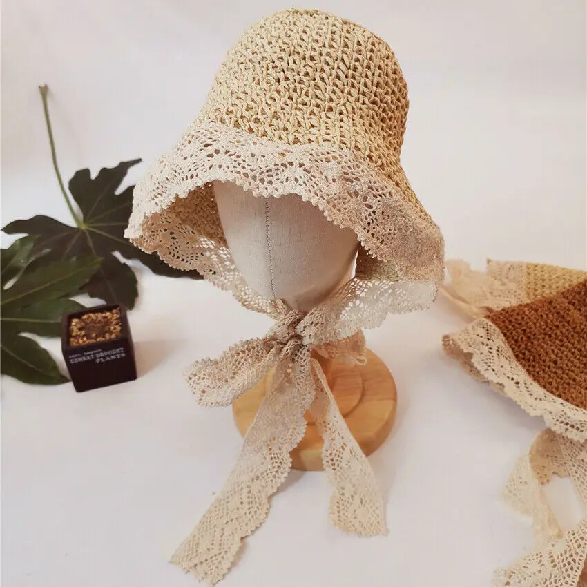 

Women Baby Girl Family Hat Fishing Brim Sun Hats Visor Summer Beach Camping Cap Beige Coffee