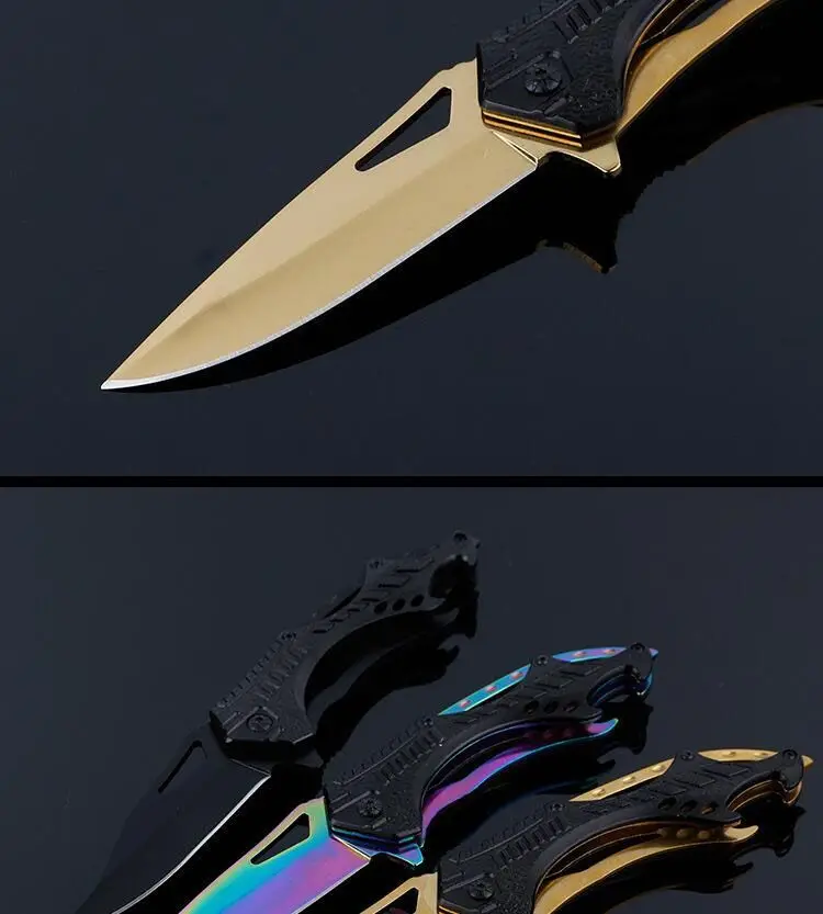 Складной нож черный титановый тактический карманный нож спасательный нож алюминиевая ручка Походный охотничий нож