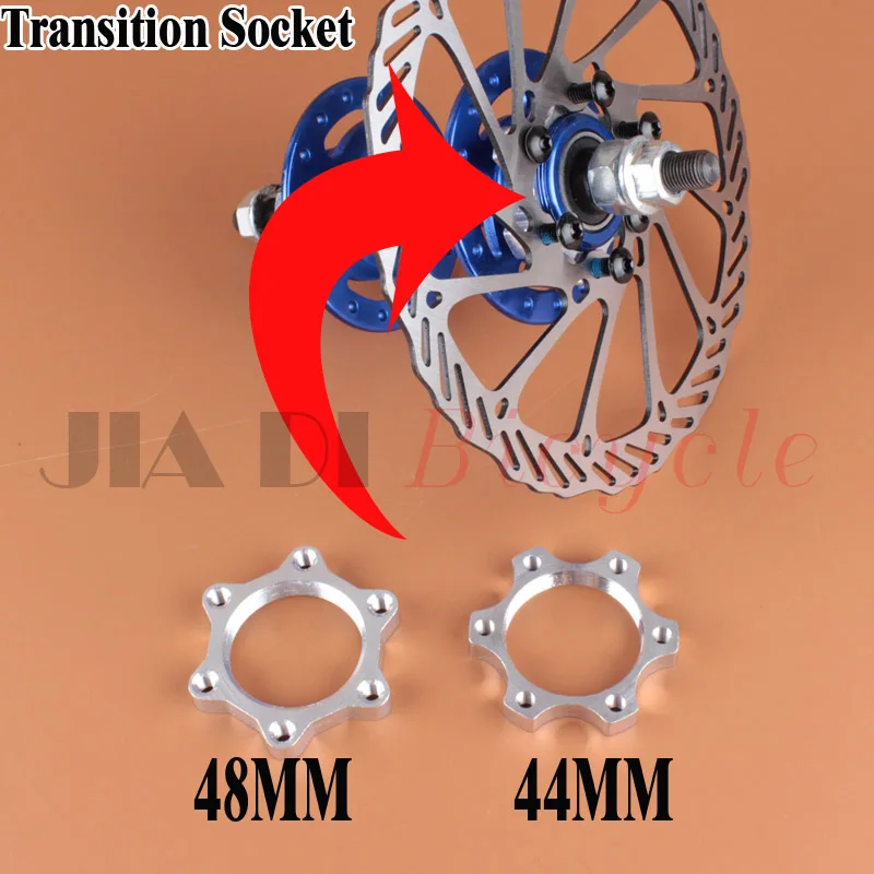 

MUQZI 2PCS MTB Disc Brakes Flanges 44mm/48mm Adapter Plate Screw Thread Locknut Switchboar Heavy Firing CD Disc Tray Brakes