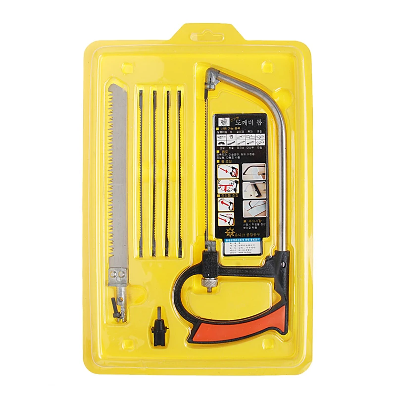 

2017 NEW Mental Saw Hacksaw Hand for Wood Woodworking 6 Blades Multi Purpose Tool