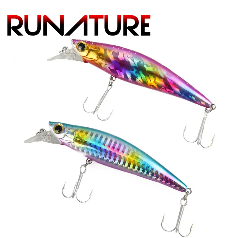 

Runature 2 pcs/pack Minnow Fishing Lure Bait Artificial Hard Minnow Lures 92mm/31g 3D Eyes Fishing Minnow Bait Crankbait Lure