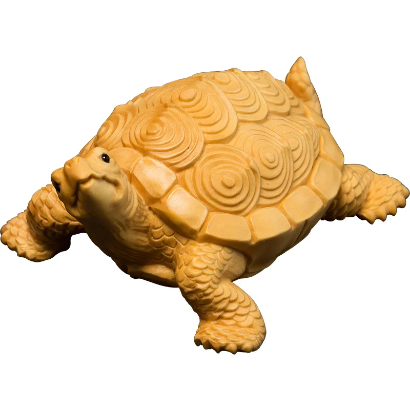 

Fortune Tortoise: Hand-Carved Wooden Turtle - Symbol of Prosperity & Longevity for Home Decor