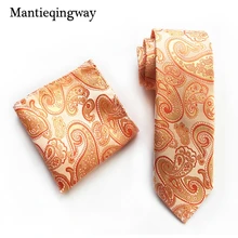Mantieqingway полиэфир набор галстуков для мужчин 8 см Галстук Пейсли Цветочные Hankerchiref Bowtie набор Papillon Свадебный галстук Corbatas
