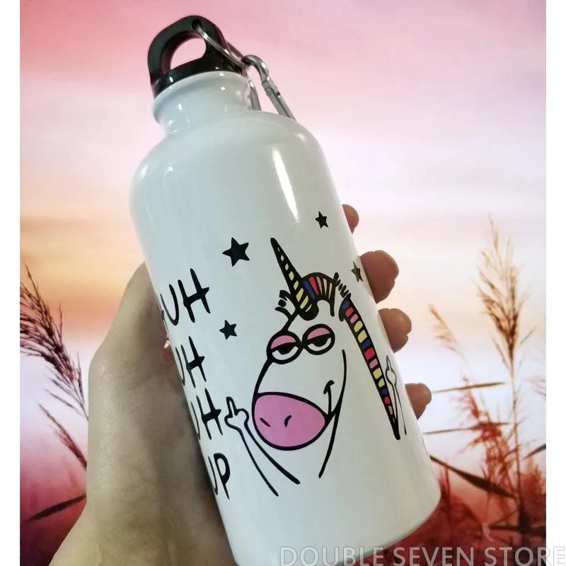 Shuh Duh Fuh Cup Unicorn Спортивная бутылка для воды с карабином для путешествий, пробежек, кемпинга, велоспорта креативные вечерние Подарочные бутылки 17 унций