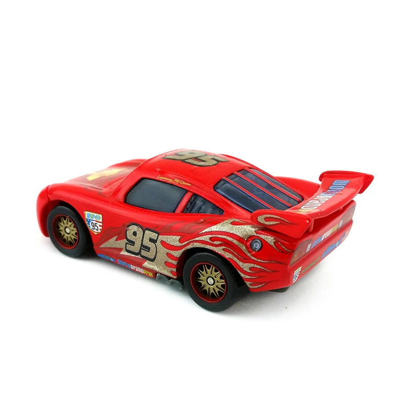 Disney Pixar Cars Finish Line Frenzy Gold Lightning McQueen 1:55 литая металлическая модель игрушечной машины
