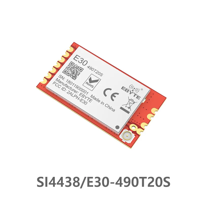 E30-490T20S SI4438 чип дальнего радиуса действия 490 МГц 20dBm РЧ модуль беспроводной последовательный порт UART передатчик приемник передача данных