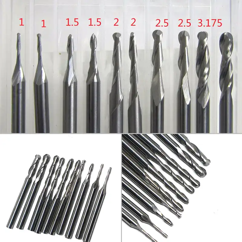 6pcs End mill Set Accessory Ball nose Cutting Drill bit 1mm-6mm Practical