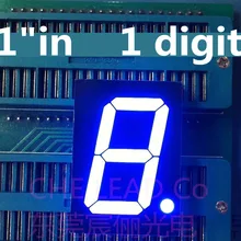 Ультра яркие красные/зеленые/1 дюйм(ов) Синий 7-сегментный светодиодный Дисплей 34*24*10,5 мм 1 бит цифровой светодиодной лампой 1in Дисплей Пластик металлический общий анод/анод