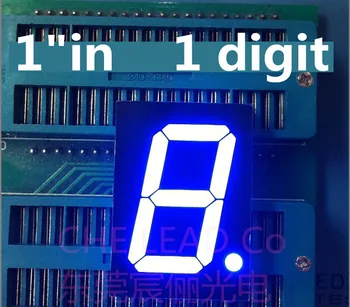 

Ultra bright 1 inches BLUE 7 Segment LED Display 34*24*10.5MM 1 Bit Digital Tube 1in display Plastic Metal common cathode/anode