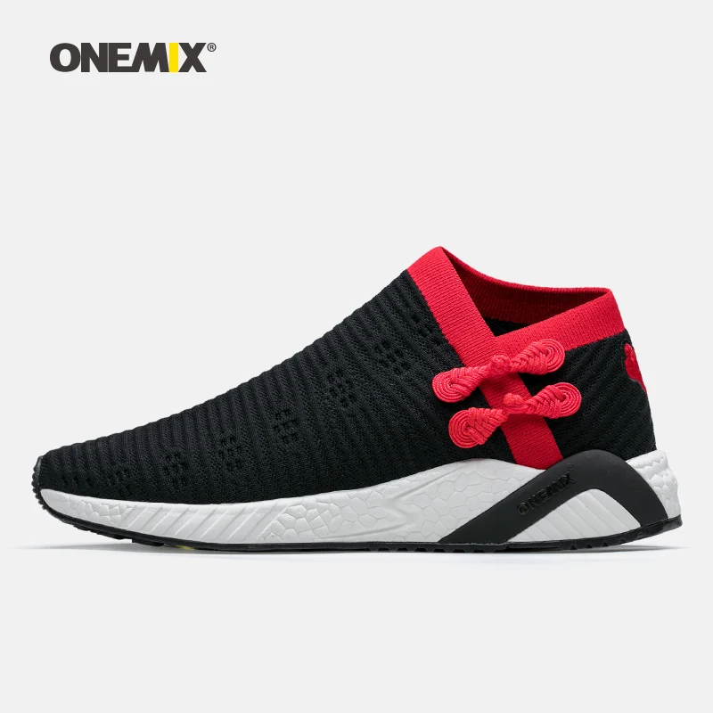 ONEMIX/Мужская обувь; спортивные женские кроссовки; прогулочная обувь с дышащей сеткой; кроссовки; светильник без шнуровки; Tenis zapatillas hombre Mujer - Цвет: 53-HHong