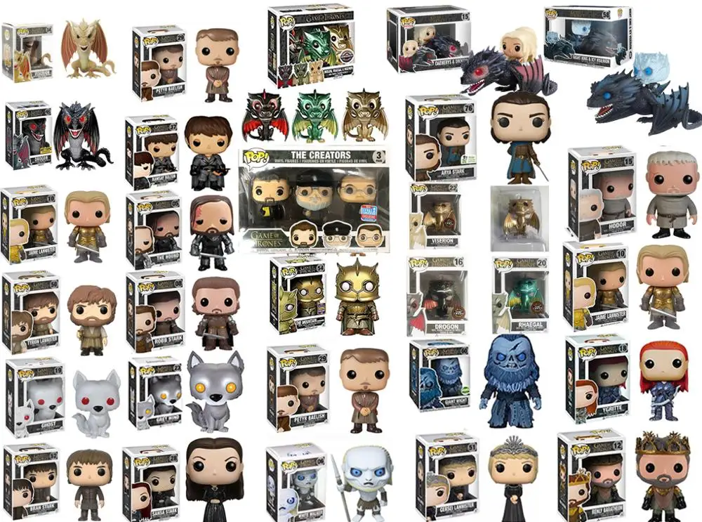 

FUNKO POP Game of Thrones ARYA STARK The mountai the Hound Jon Snow Daenerys Targaryen Drogon Ghost Tyrion Lannister Figures