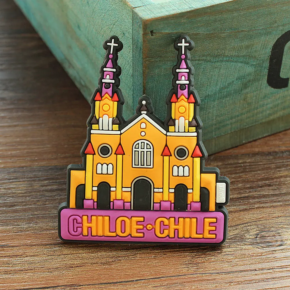 

Chiloe, Chile Tourism Travel Souvenir 3D Rubber Fridge Magnet Worldwide GIFT IDEA