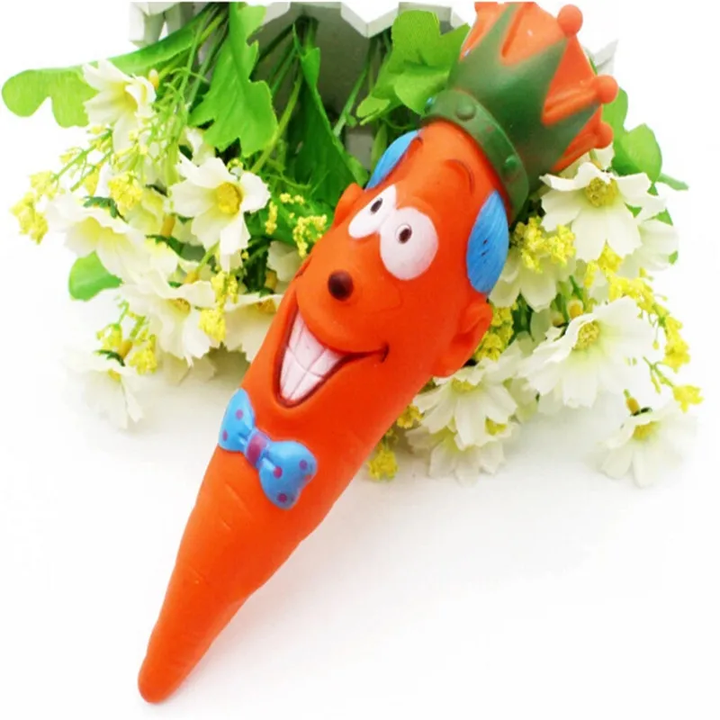 Carrot Pet Dog Toys for Puppy Dog Non toxic Rubber Screaming Carrots