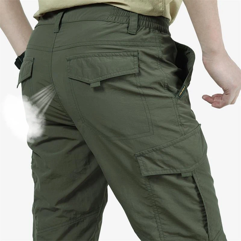Мужские дышащие повседневные брюки быстросохнущие легкие летние мужские водонепроницаемые тактические брюки карго армейские брюки в стиле милитари