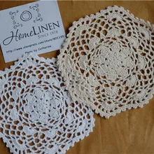 12 шт./партия,, кружевная вязаная салфетка ручной работы, cupmatt, хлопок, экрю, вышивка крючком, Свадебный декор, коврик 21 см(8,2"