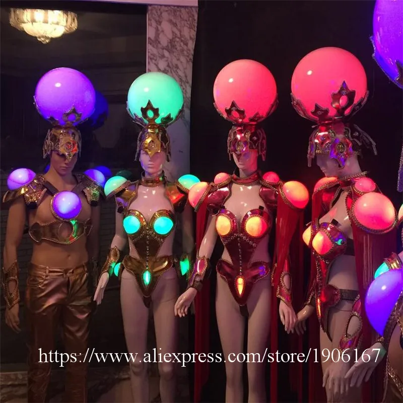 

New Design LED Ball Lights Clothing Evening Party Dress Ballroom Costumes Stage Performance Clothing